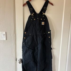 Carhartt R01 Black Overalls 34 x 30